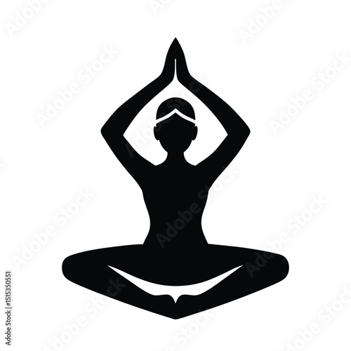 yoga silhouette vector