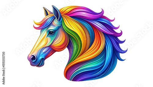 Rainbow Horse Head Profile.