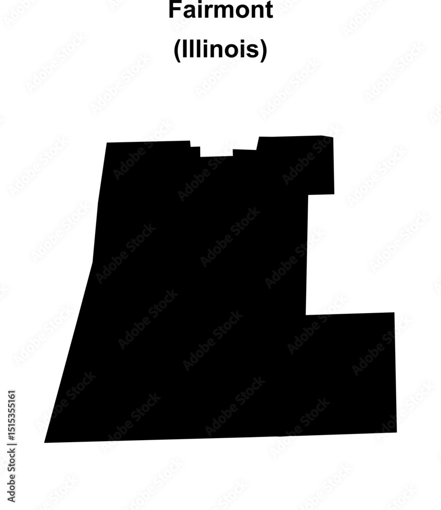 Fairmont (Illinois) blank outline map Fairmont (Illinois) blank outline map
