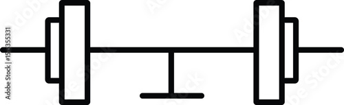 Barbell Icon for Fitness and Strength Training
