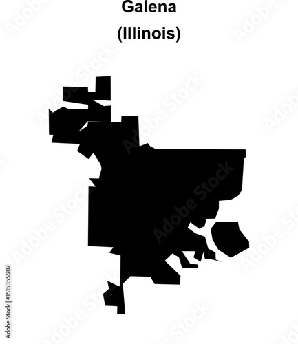 Galena (Illinois) blank outline map