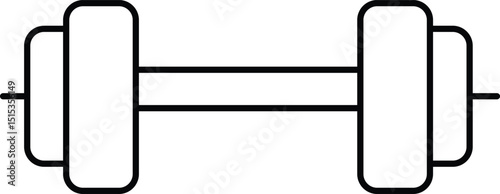 Minimalist Dumbbell Icon for Fitness & Gym Branding