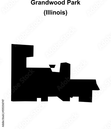 Grandwood Park (Illinois) blank outline map