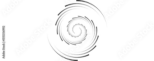 Abstract circle dotted halftone vector design