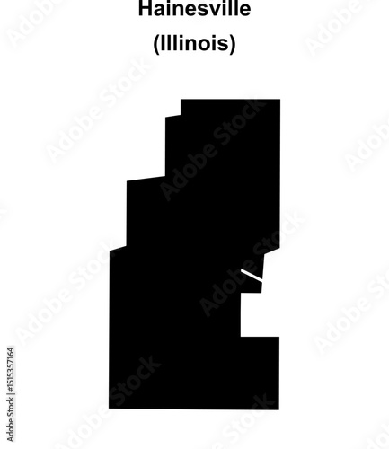 Hainesville (Illinois) blank outline map