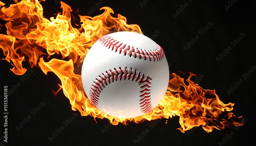Burning Baseball. Burning Baseball.