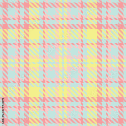 Pastel plaid pattern. Soft, cheerful colors ideal for textile design, scrapbooking, or website backgrounds.  Sweet and delicate, this seamless texture evokes feelings of spring and happiness.