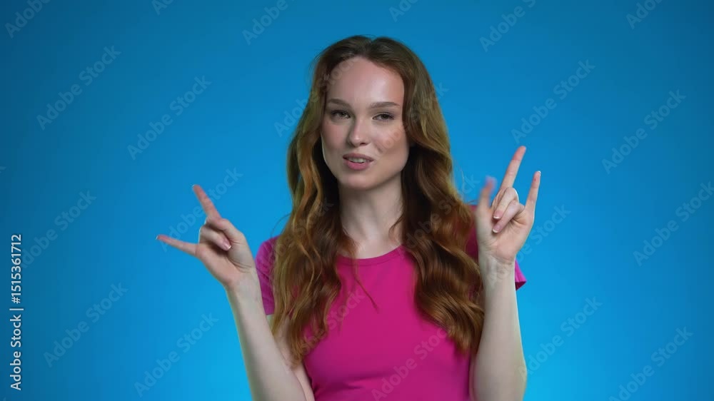 Woman displaying a range of emotions while posing in a beauty studio setting Woman displaying a range of emotions while posing in a beauty studio setting