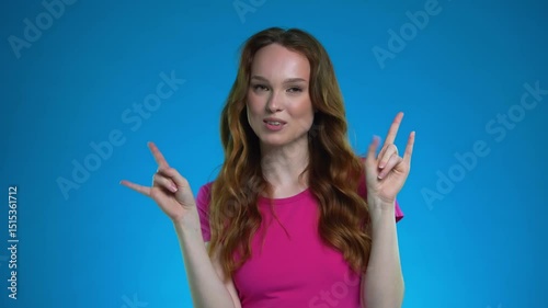 Woman displaying a range of emotions while posing in a beauty studio setting