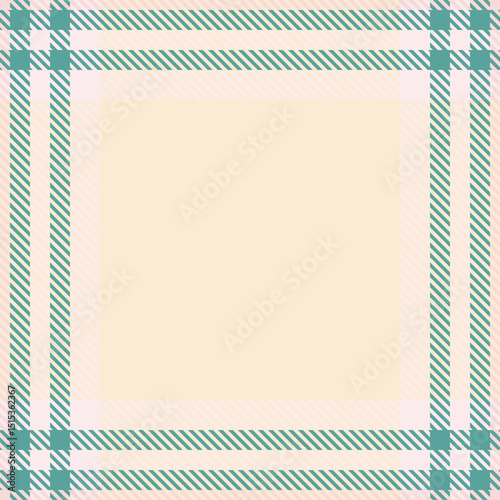 Cowboy seamless vector pattern, handkerchief textile check fabric. Various background tartan plaid texture in papaya whip and white colors.