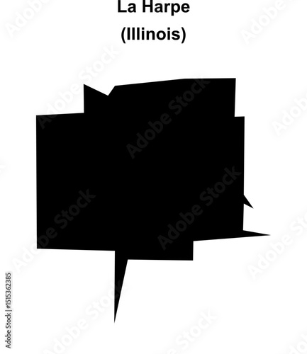 La Harpe (Illinois) blank outline map