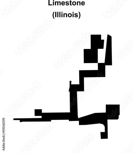 Limestone (Illinois) blank outline map