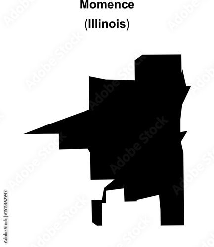 Momence (Illinois) blank outline map