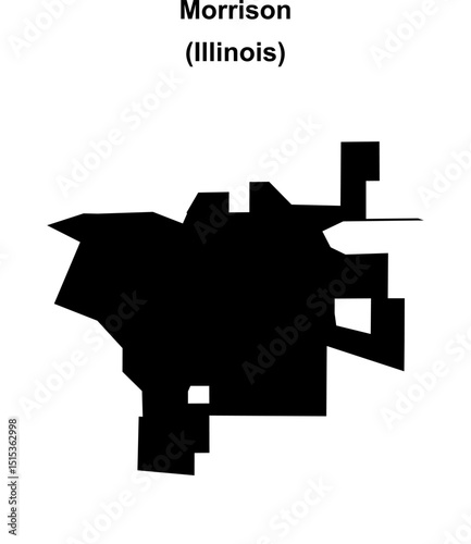 Morrison (Illinois) blank outline map