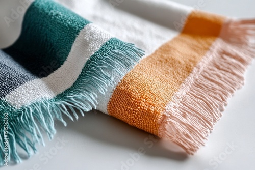 Colorful Woven Blanket Displayed on a Smooth Surface for Home Decor Inspiration