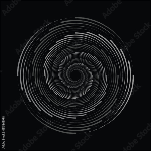 black and white spiral