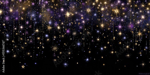 Wallpaper Mural Brilliant cosmic display of shimmering stars in a deep space setting with abstract patterns Torontodigital.ca