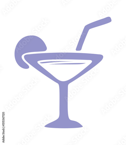 Beach cocktail boho design element