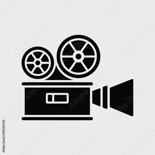 vector icons for cinema, Director's Chair , theatrical roles, video tape, cinema shattered spotlight, Theater Ticket
