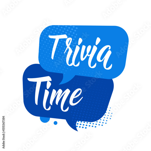trivia time symbol, speech bubble, sign — vector illustration