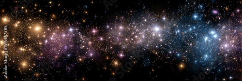 Vibrant cosmic canvas showcasing celestial bodies in a mesmerizing abstract representation of the universe