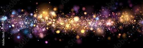 Colorful abstract background showcasing an ethereal cosmic landscape filled with luminous particles