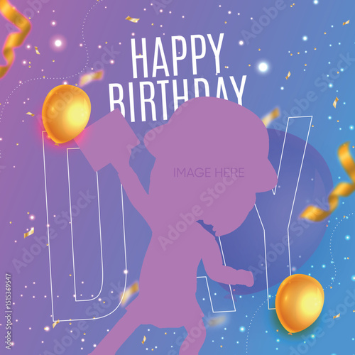 Happy Birthday Greetings Poster Flyer Banner Template