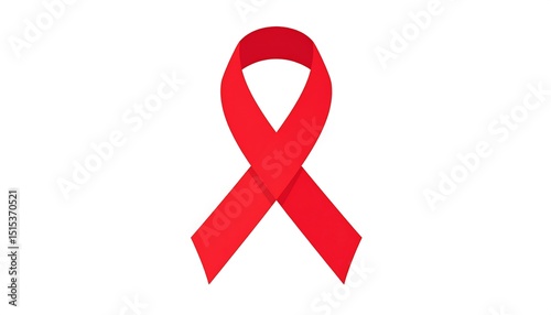 Red Awareness Ribbon Symbol.