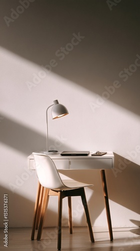 Cozy Workspace Setup With Warm Lighting in an Indoor Environment During Eveni...