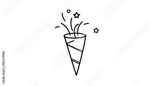 Party Popper Icon with Celebration.