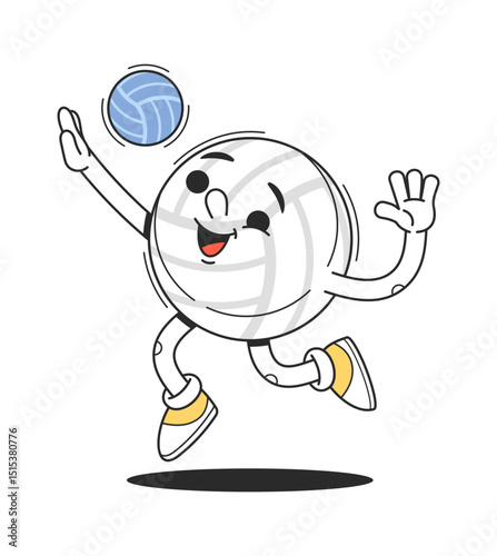 Expressive volleyball character playing game