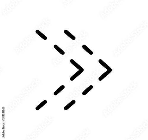 arrow dashed element	