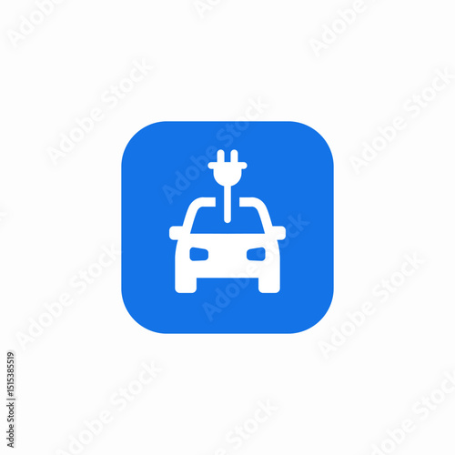 electric car icon sign vector