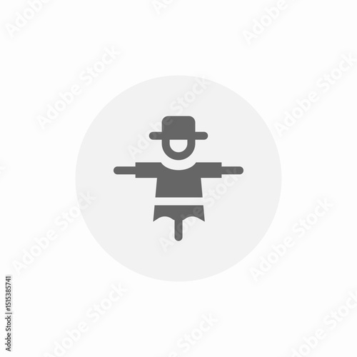 garden scarecrow icon sign vector