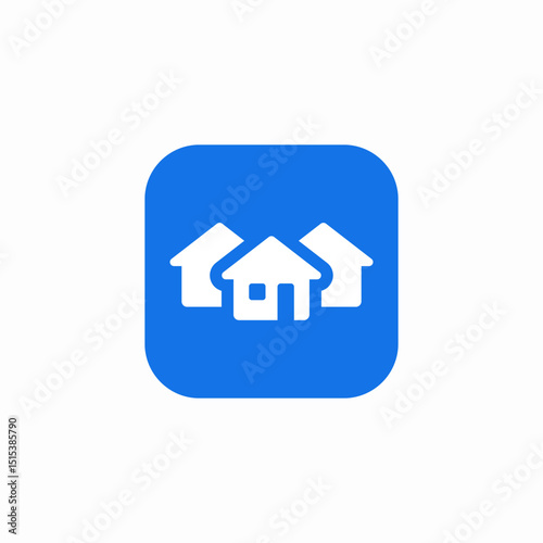 house neighborhood icon sign vector