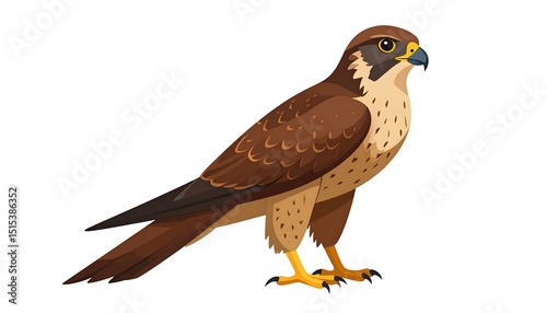 Peregrine Falcon Bird Illustration.