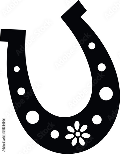 A classic, simple horseshoe icon, perfect for good luck themes, equestrian designs, or general use.