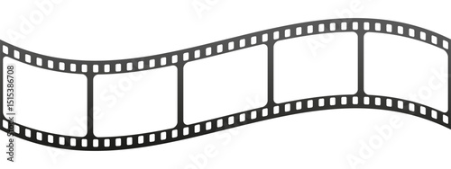 Film strip wave line. Vintage style retro cinema movie strip. Video tape. Vector illustration