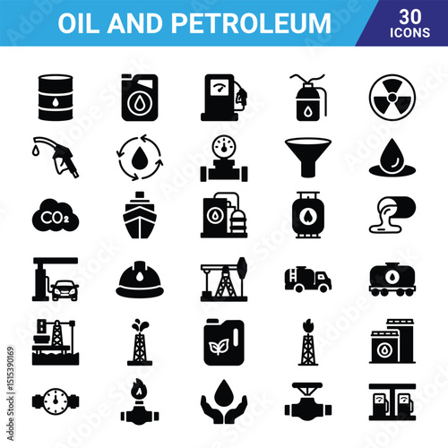 Oil and Petroleum vector icon for commercial use.