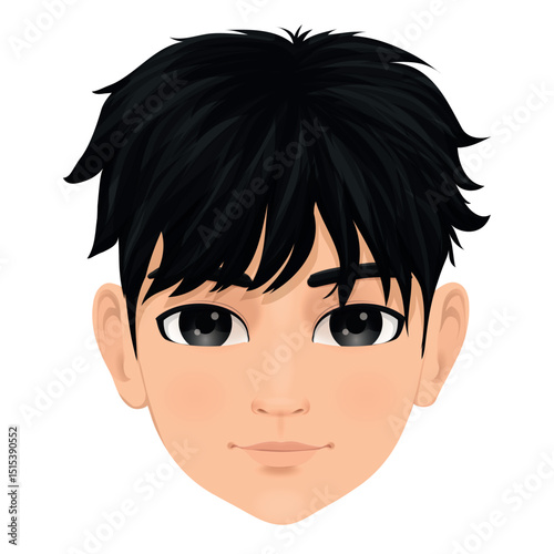 portrait or face of a boy during puberty