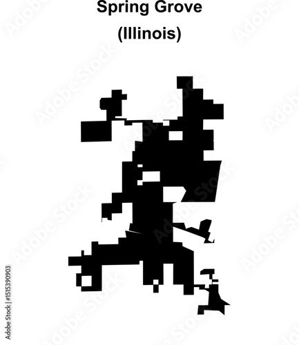 Spring Grove (Illinois) blank outline map