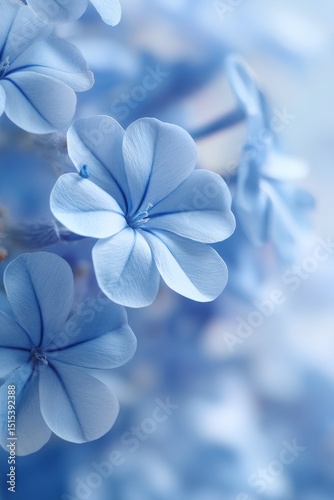 Blue Flowers Bloom Delicately in a Tranquil Garden During Spring Season