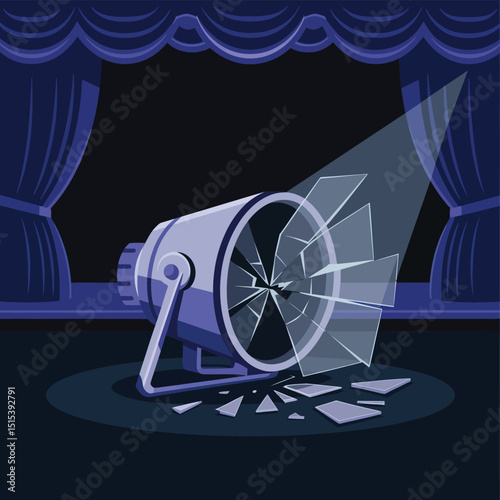vector icons for cinema, Director's Chair , theatrical roles, video tape, cinema shattered spotlight, Theater Ticket
