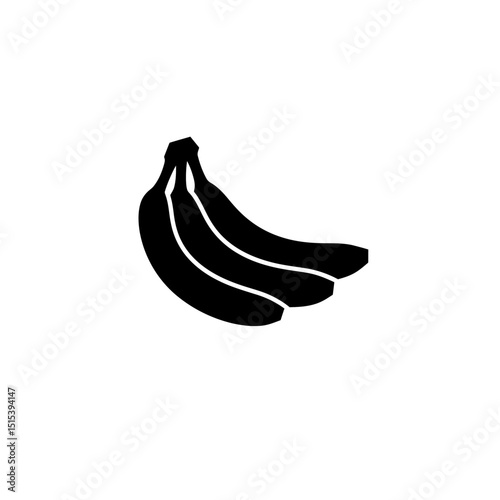 Bunch of bananas (musa) vector icon. Fruit and vegetable shop or supermarket concept. Vegan and vegetarian ingredients, healthy snacks