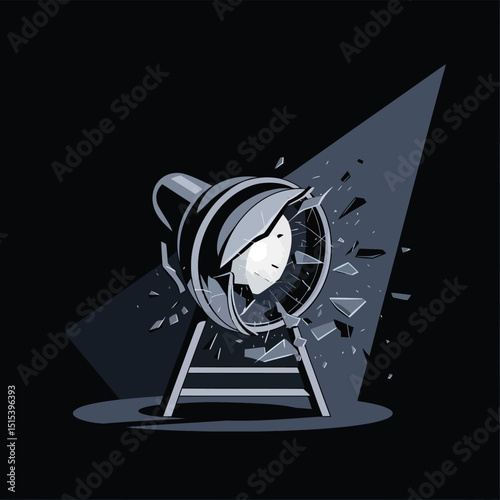 vector icons for cinema, Director's Chair , theatrical roles, video tape, cinema shattered spotlight, Theater Ticket
