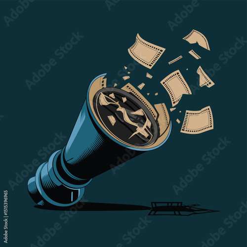 vector icons for cinema, Director's Chair , theatrical roles, video tape, cinema shattered spotlight, Theater Ticket
