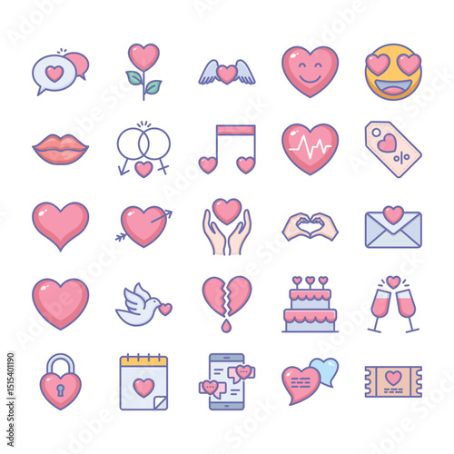 Love and romance icons