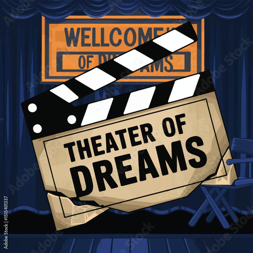 vector icons for cinema, Director's Chair , theatrical roles, video tape, cinema shattered spotlight, Theater Ticket
