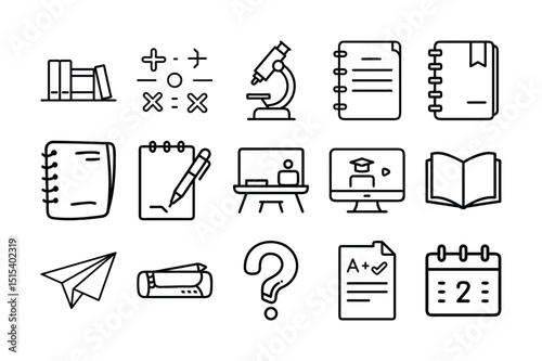 back to school vector set