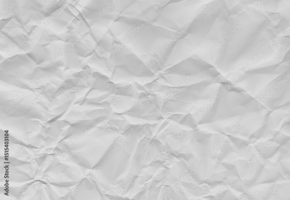 Crumple White Paper Texture Background